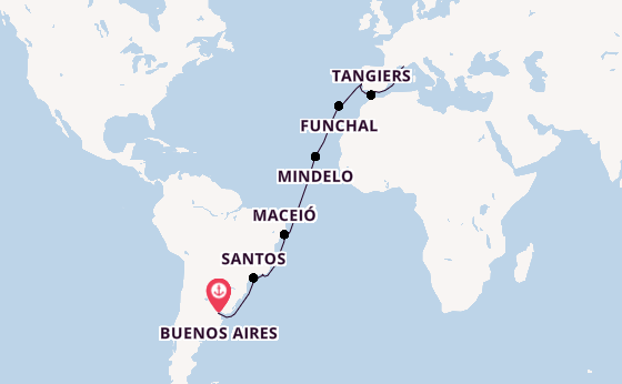 Transatlantic from Buenos Aires, Argentina with the MSC Seaview
