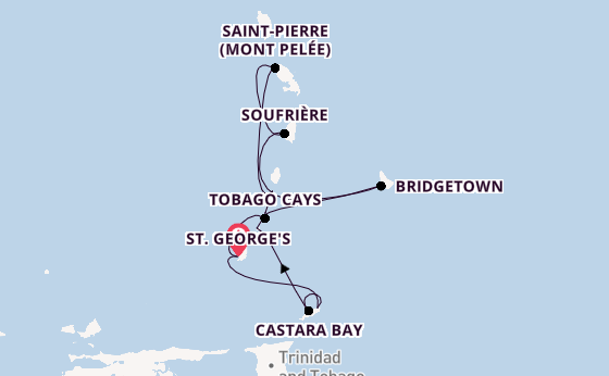 Zuidelijke Caraïben vanaf St. George's, Grenada met de Star Clipper