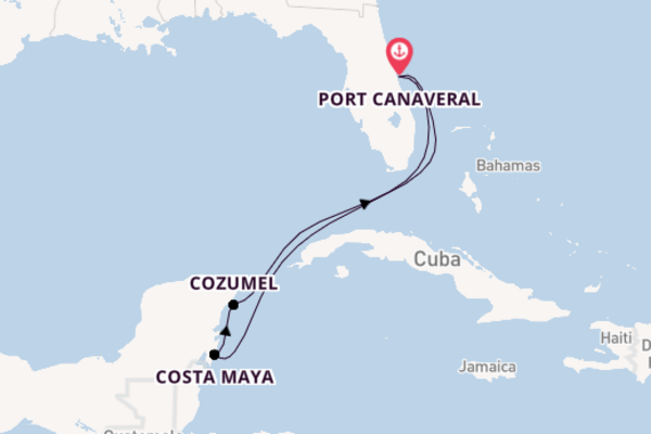 6daagse cruise naar Costa Maya