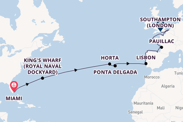 Transatlantic & Repositioning from Miami, Florida with the Insignia