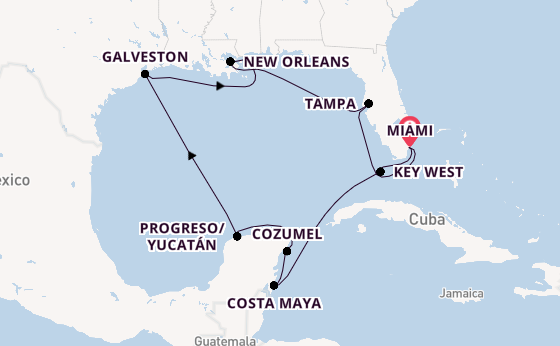 Westelijke Caraïben vanaf Miami, Verenigde Staten met de MS EUROPA 2