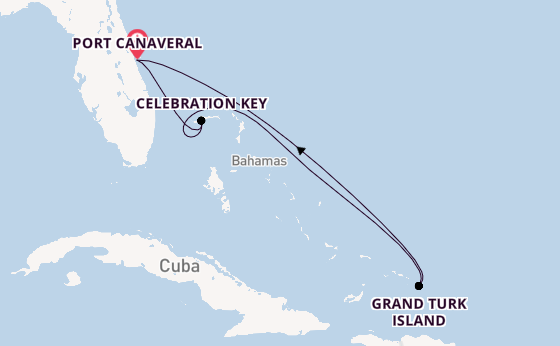 Caribbean from Port Canaveral, Florida, USA with the Star Princess