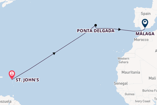 Westelijke Middellandse Zee vanaf St. John's, Antigua, Antigua en Barbuda met de Star Clipper