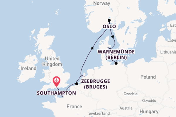 Norway from Southampton, England with the Norwegian Jewel