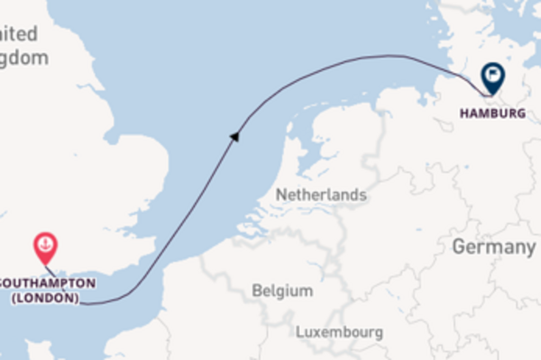 3 day cruise with the MSC Euribia to Hamburg