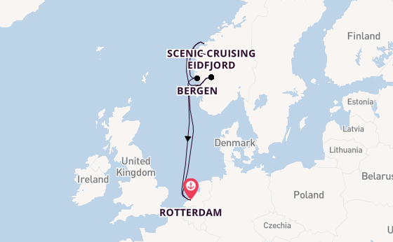 Norway from Australia with the Nieuw Statendam