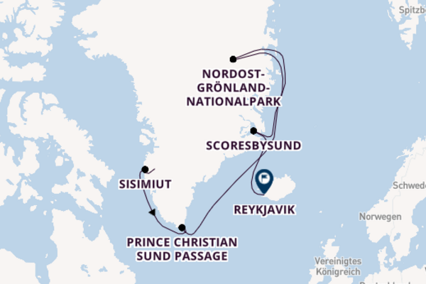 Arktis ab Kangerlussuaq, Grönland auf der HANSEATIC spirit