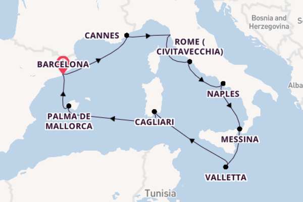 Western Mediterranean from Barcelona with the Norwegian Escape