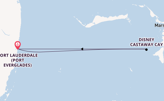 Karibik ab Fort Lauderdale (Port Everglades), USA auf der Disney Dream