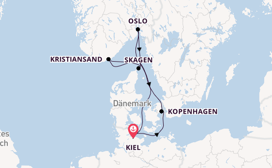 Norwegen ab Kiel auf der Mein Schiff 1