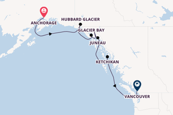 Alaska & West Canada from Anchorage, Alaska with the Island Princess