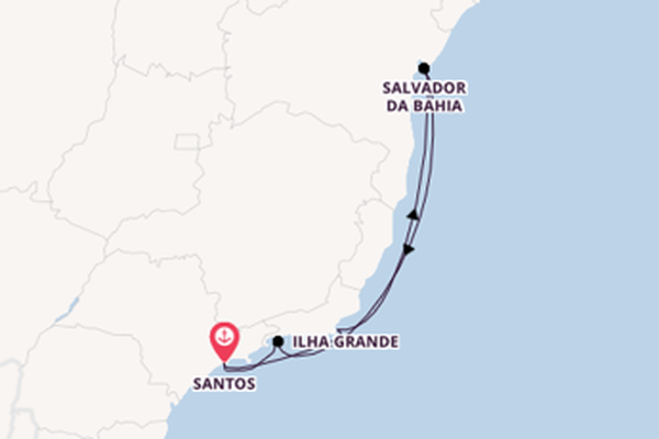 Brazil from Santos, Brazil with the MSC Seaview