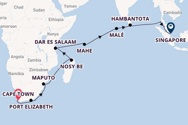 Africa from Cape Town, South Africa with the Seven Seas Navigator