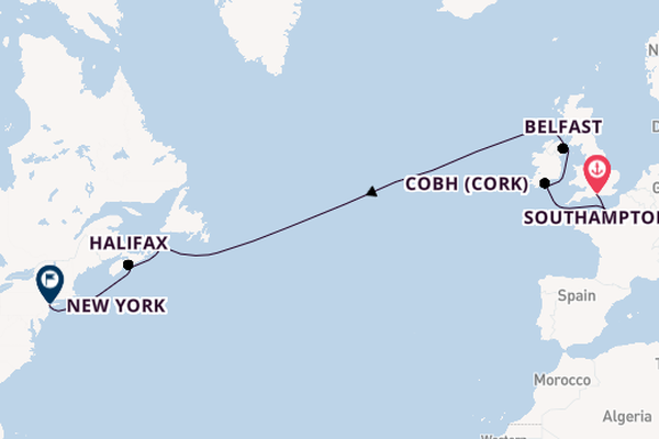 Transatlantic from Southampton, England with the Norwegian Sun