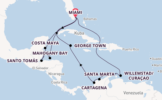 Karibik ab Miami auf der EXPLORA I