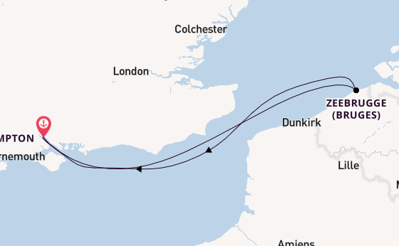 British Isles from Southampton, England with the Queen Elizabeth