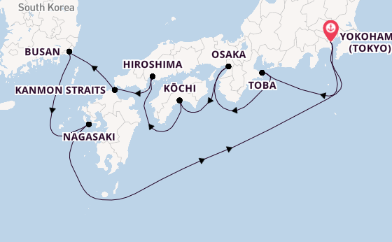 Japan from Australia with the Diamond Princess