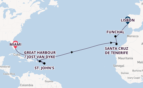 Transatlantic from Miami, Florida, USA with the Silver Dawn