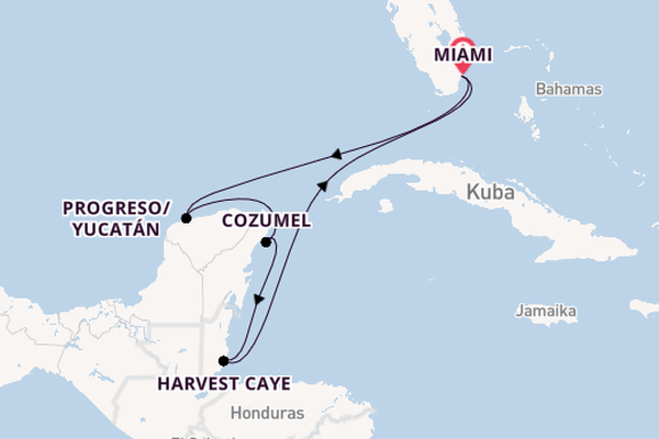 Westliche Karibik ab Miami auf der Vista