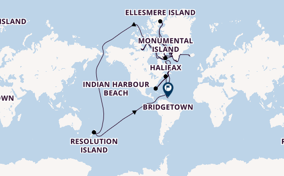 World Cruise from Reykjavik, Iceland with the Seabourn Venture