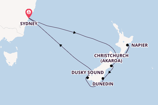 New Zealand from Sydney, Australia with the Anthem of the Seas