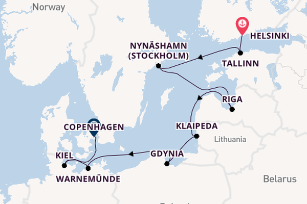 Baltic Sea from Helsinki, Finland with the Norwegian Sun