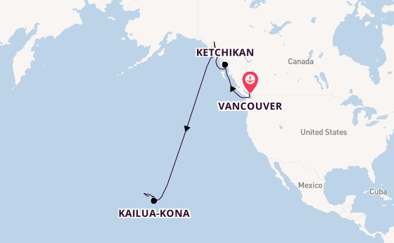Polynesië vanaf Vancouver, Canada met de Riviera