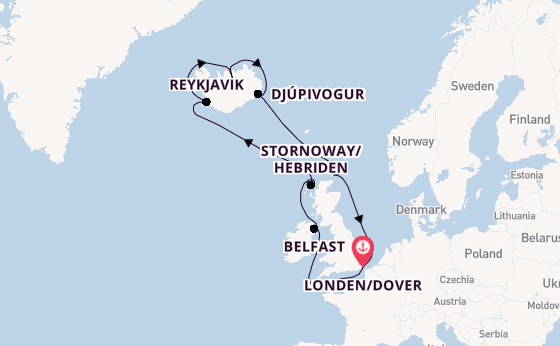 Verenigd Koninkrijk vanaf Londen/Dover, Groot-Brittannië met de Carnival Legend