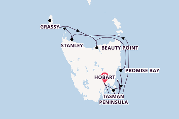 Australia from Hobart, Tasmania, Australia with the Le Jacques Cartier