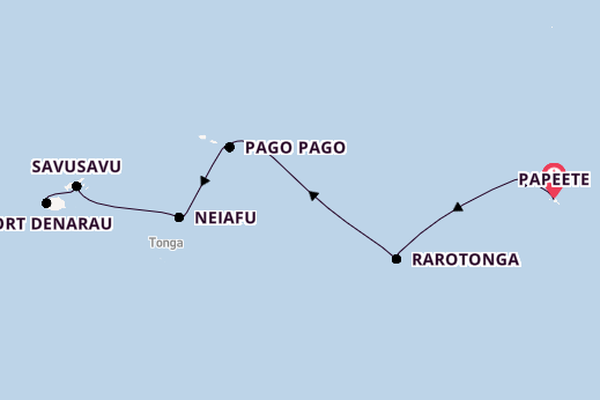 Polynesia from Papeete, Tahiti, French Polynesia with the Seven Seas Splendor