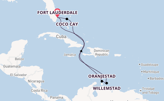 Caribbean vanaf Fort Lauderdale, Verenigde Staten met de Legend of the Seas