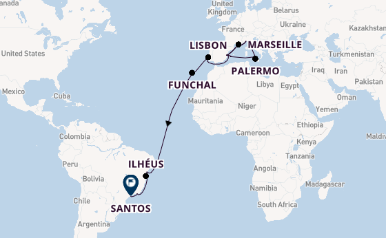 Transatlantic from Rome (Civitavecchia), Italy with the MSC Musica