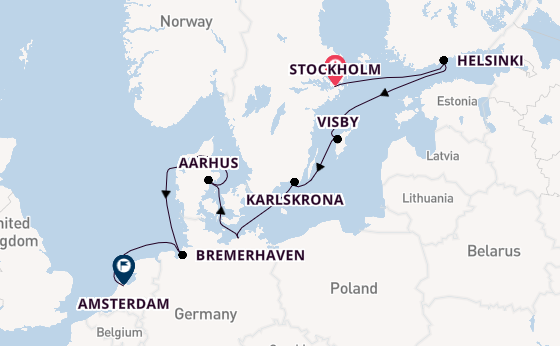 Europe from Stockholm, Sweden with the Seven Seas Mariner