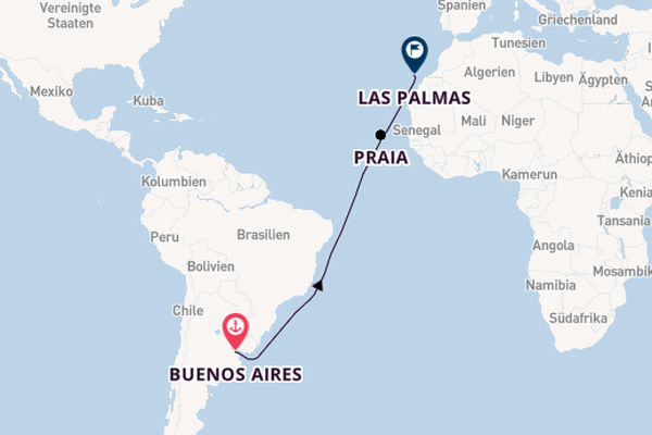 Kanarische Inseln ab Buenos Aires, Argentinien auf der Le Lyrial