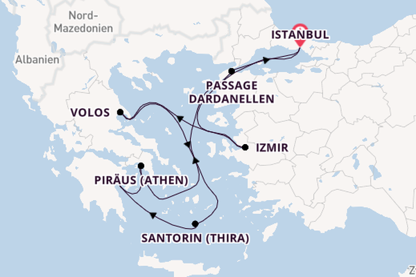 Costa Pacifica -Von Istanbul zu den Höhepunkten Griechenlands