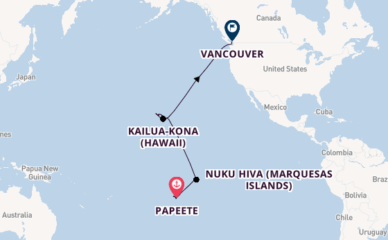 French Polynesia from Papeete, Tahiti, French Polynesia with the Silver Whisper