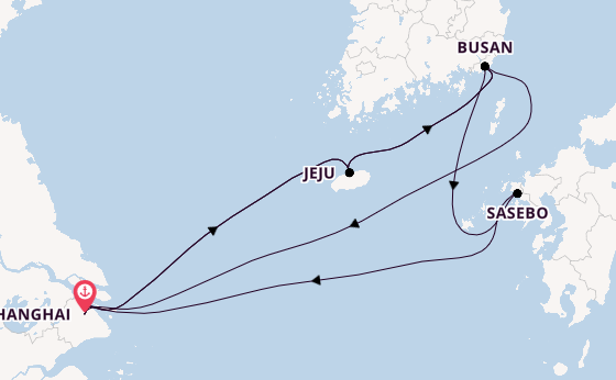Ostasien ab Shanghai, China auf der MSC Bellissima