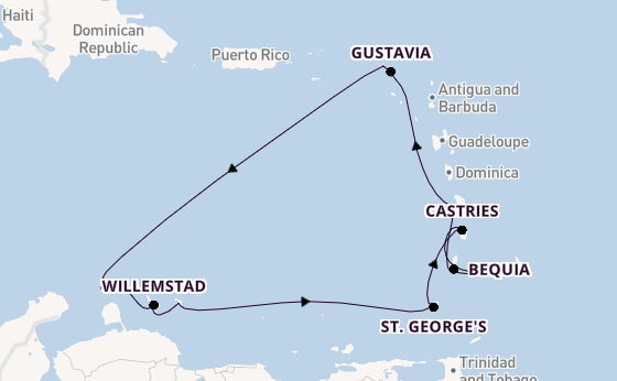 Zuidelijke Caraïben vanaf Bridgetown, Barbados met de Silver Spirit
