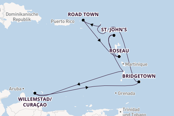 Südliche Karibik ab Basseterre, St. Kitts auf der Arvia