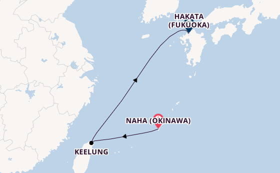 East Asia from Naha (Okinawa), Japan with the Costa Serena