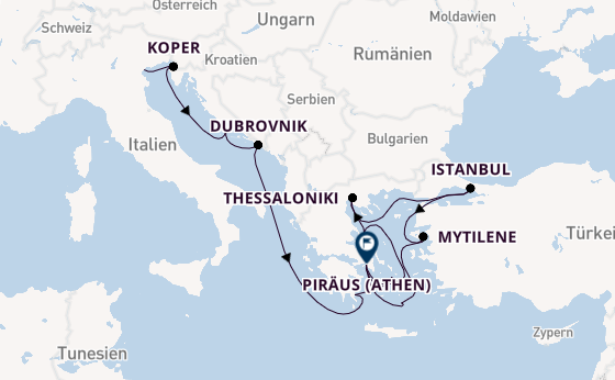 Östliches Mittelmeer ab Fusina (Venedig) auf der EXPLORA I