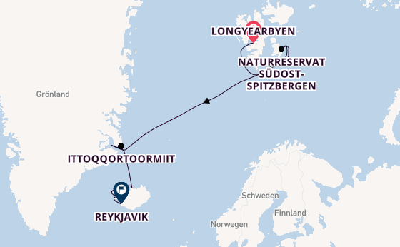 Arktis ab Longyearbyen, Norwegen auf der Silver Endeavour
