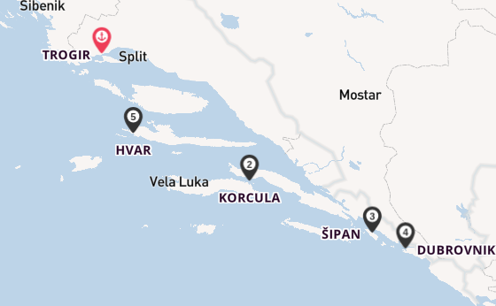 8-tägige Kreuzfahrt ab Trogir