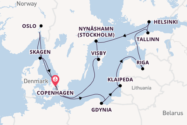 Norway from Copenhagen, Denmark with the Sapphire Princess