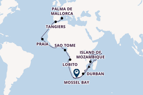 Africa from Barcelona, Spain with the Seabourn Sojourn