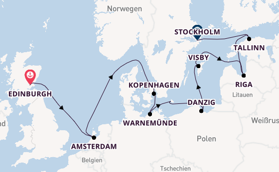 Schottland ab Edinburgh, Schottland auf der Seven Seas Voyager