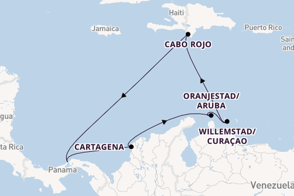 Caribbean from Colón, Panama with the Grandeur of the Seas