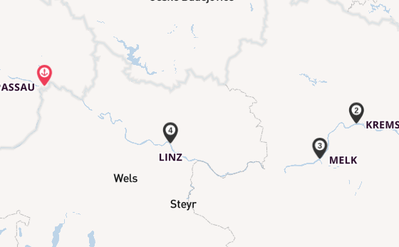 Donau vanaf Passau, Duitsland met de VIVA TWO
