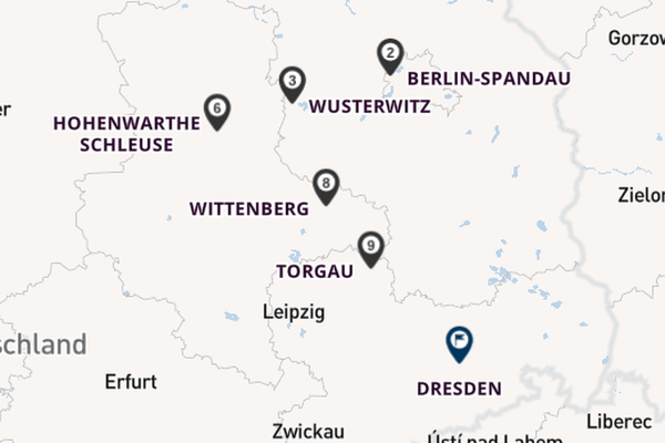 Elbe ab Berlin-Spandau, Deutschland auf der MS Sans Souci