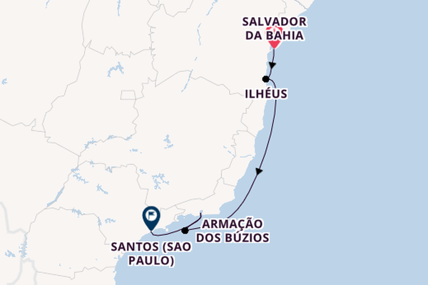 Brasilien ab Salvador da Bahia, Brasilien auf der MSC Preziosa